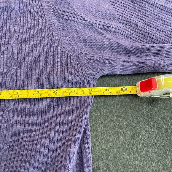 Bugatchi Men's Purple & Maroon V Neck Cable Stitch LS Sweater Lot Of 2, Size L - Picture 11 of 12